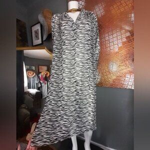 Zara NWT Sheer Zebra Print Midi Tunic Dress